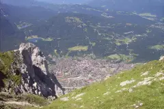Mittenwald seen from the Karwendel